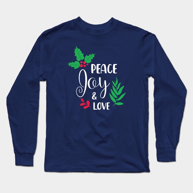 Peace Day and Love - Merry Christmas Gift Long Sleeve T-Shirt by xoclothes